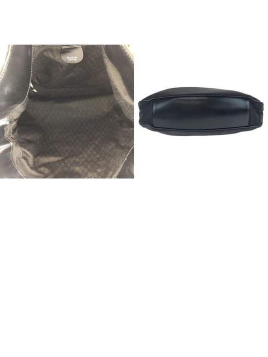 Gucci Black Silver Nylon Leather 001 Shoulder Bag - Picture 9 of 9